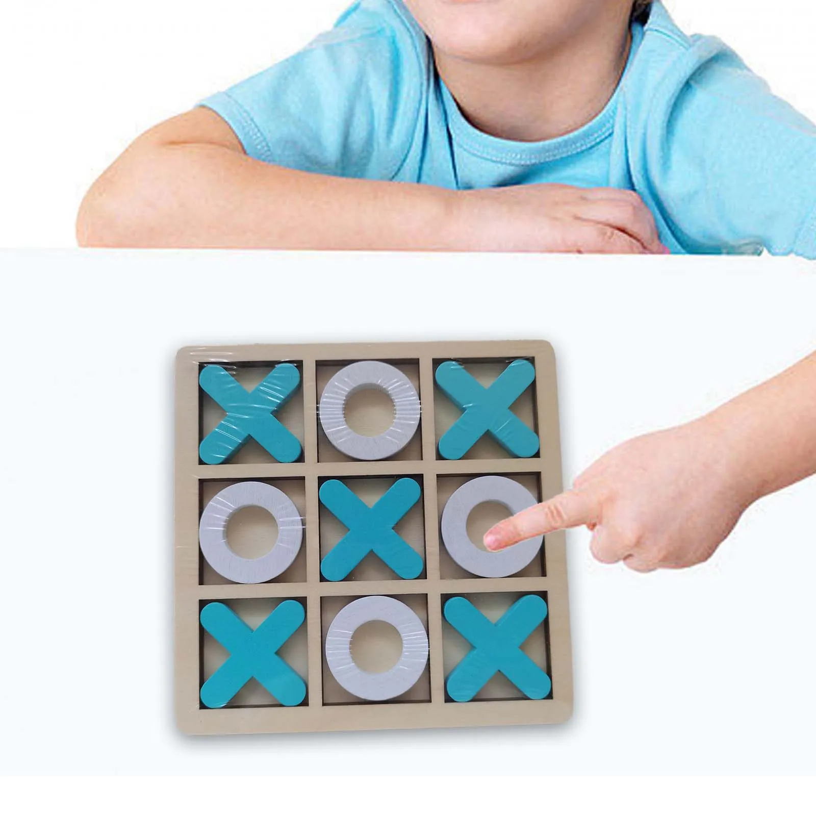 Wooden Board Tic TAC Toe Game Family Games Educational Toys Funny Table Game for
