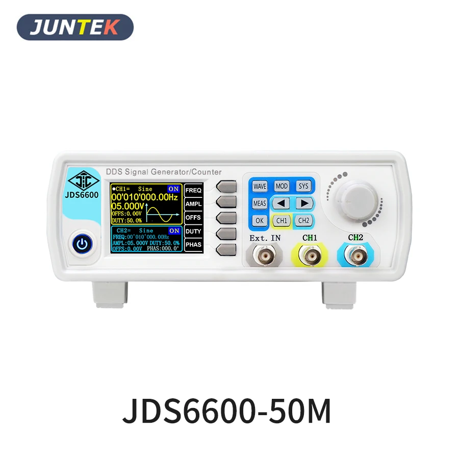 

JDS6600-50M Digital DDS Function Signal Source Generator Arbitrary Waveform/Pulse Frequency Meter Dual-channel 14Bit 266MSa/s