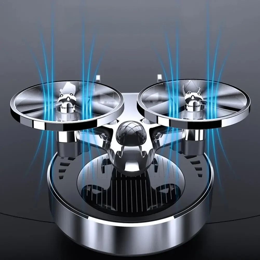 Désodorisant de voiture d'aromathérapie solaire, diffuseur d'arôme automatique, alliage de parfum, hélicoptère à rotation 62