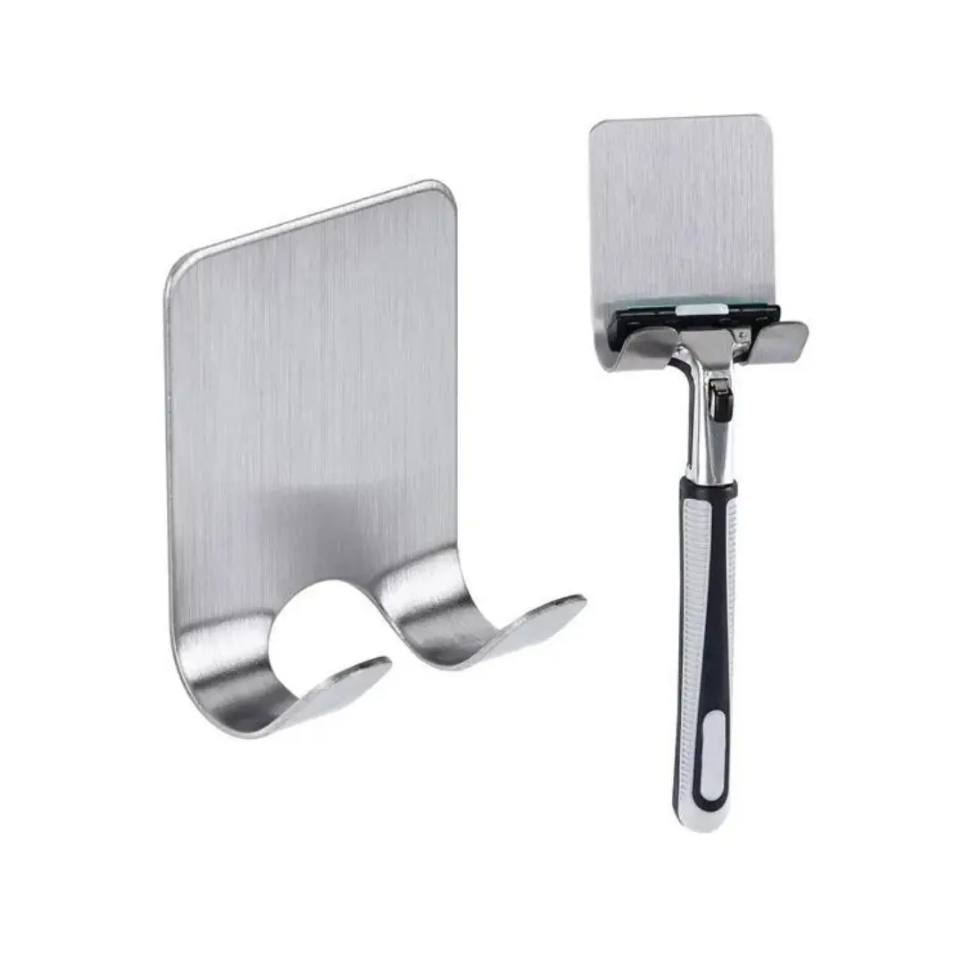 Kit de Suportes Para Aparelho De Barbear  Gillette  Prestobarba Em Aço Inox Fita 3M