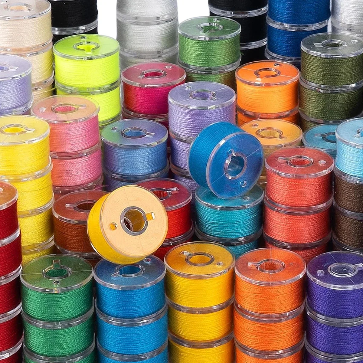 Bobines et fils à coudre, 20 pièces, fil de canette pré-enroulé, ensemble de bobines à coudre pour Machine à coudre domestique universelle, fil en Polyester