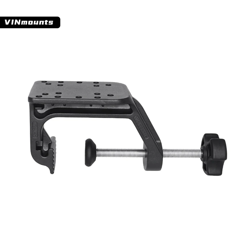 

VINmounts C-Clamp Mount Aluminum Support Clamp Boat Mount Universal C Clamp Holder 1"and 1.5"Size Round Ball Bases VIN-U-01
