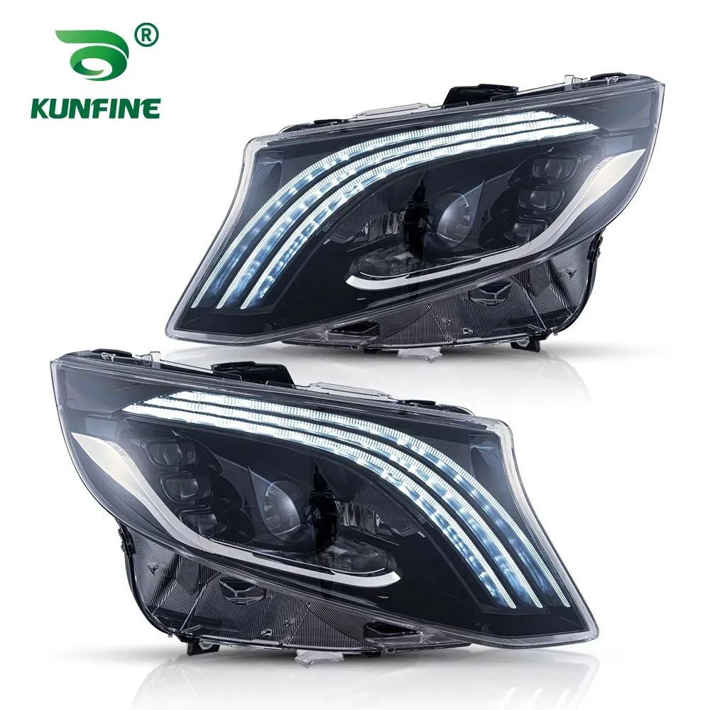 Pair of Car Styling Car Headlight Assembly For Benz V-class 2016-2022(LHD) LED Head Lamp Car Tuning Light Parts Plug And Play