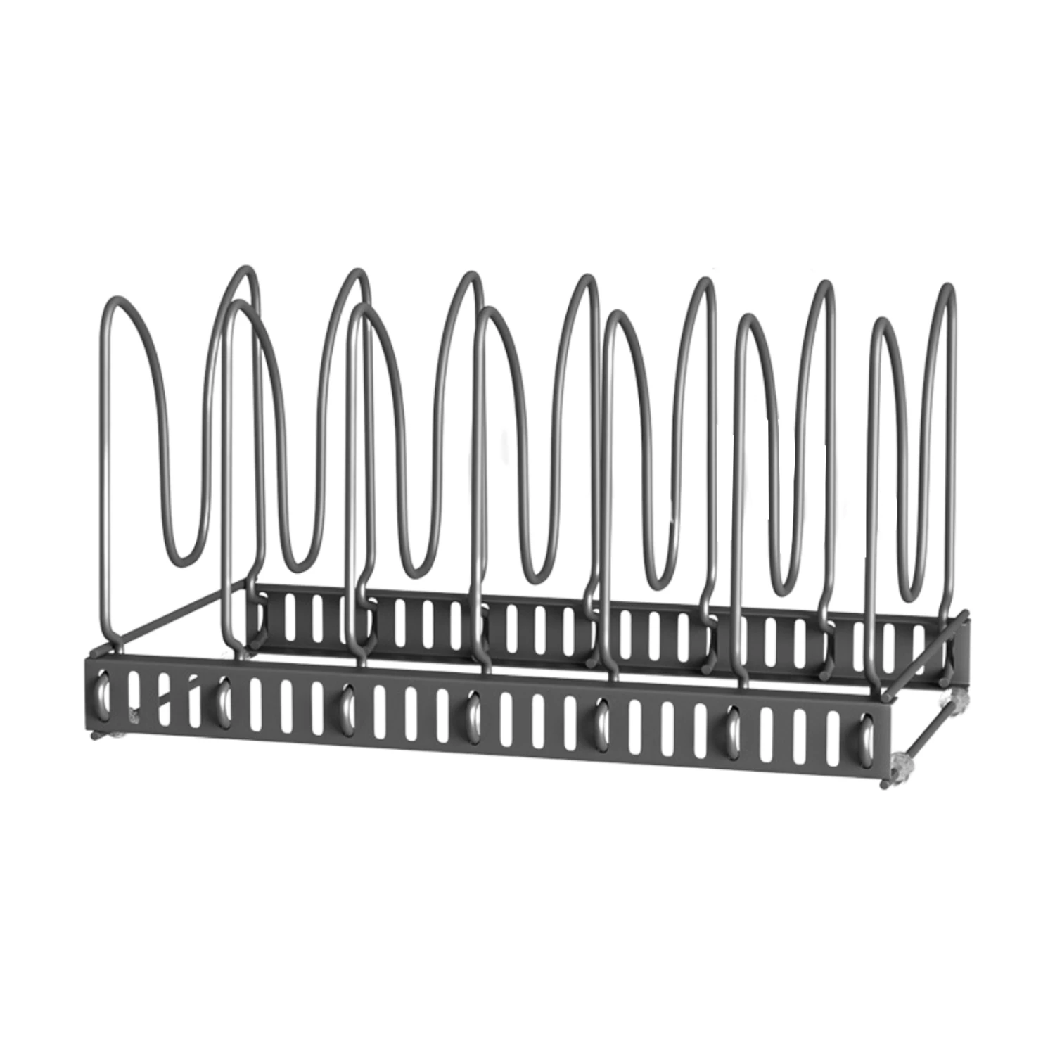 Soporte tapas de olla y sartén, Estante extensible, Organizador de cocina para cajón o encimera