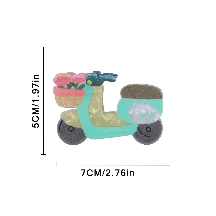 1 Piece Spring-Style Small Motorcycle Hair Clip, Featuring a Fresh Mint Green Imitation Acetate Fiber Grip Clip, Claw-Shaped Clip, Suitable for Women's Hair Accessories, with Non-Slip Design, Suitable for Thick and Thin Hair, Perfect for Valentine's Day, Christmas, Gifts, Halloween, Thanksgiving, or as a Giveaway, Classmate Gifts, Birthday Gifts, Holiday Gifts, Classroom Prizes view 4