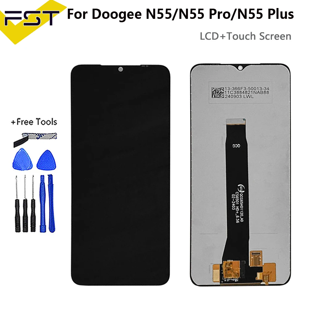 New Original For DOOGEE N55 Pro N55 plus N55 Max LCD display+touch screen sensor replacement for doogee n55 Original display