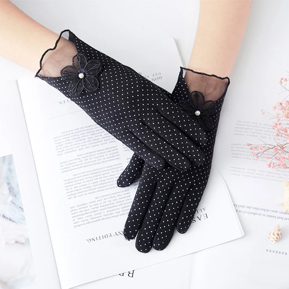 AliExpress UK gootrades Silk Short Gloves Women Summer  Lace UV Sunscreen Gloves Anti-Slip Breathable Cycling Driving Gloves