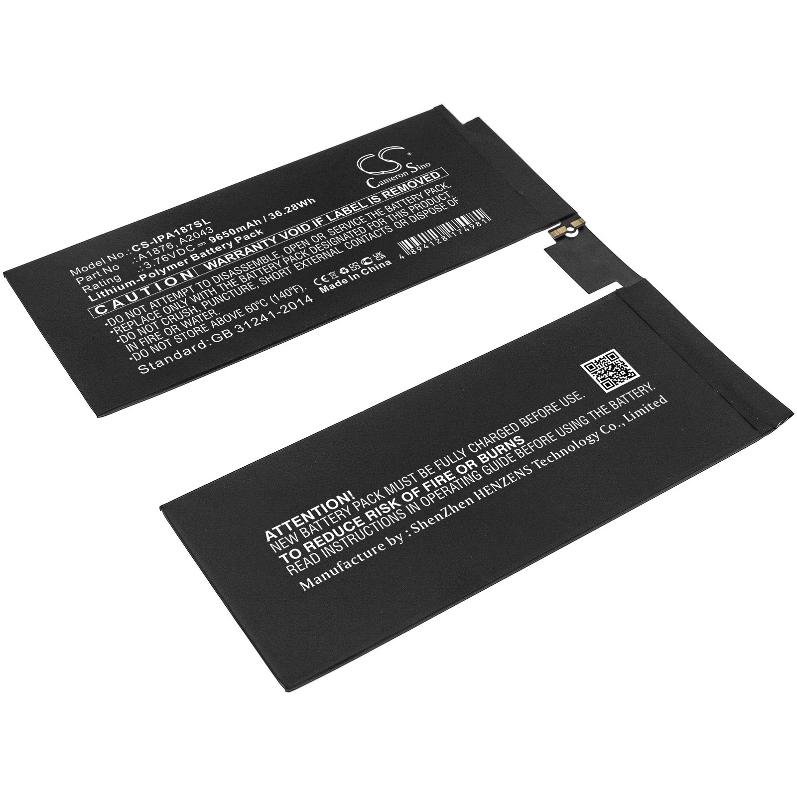 Batterie pour Apple iPad Pro 12.9 2018 3e génération, iPad Pro 12.9 3e, iPad Pro 12.9 4e 3.76V