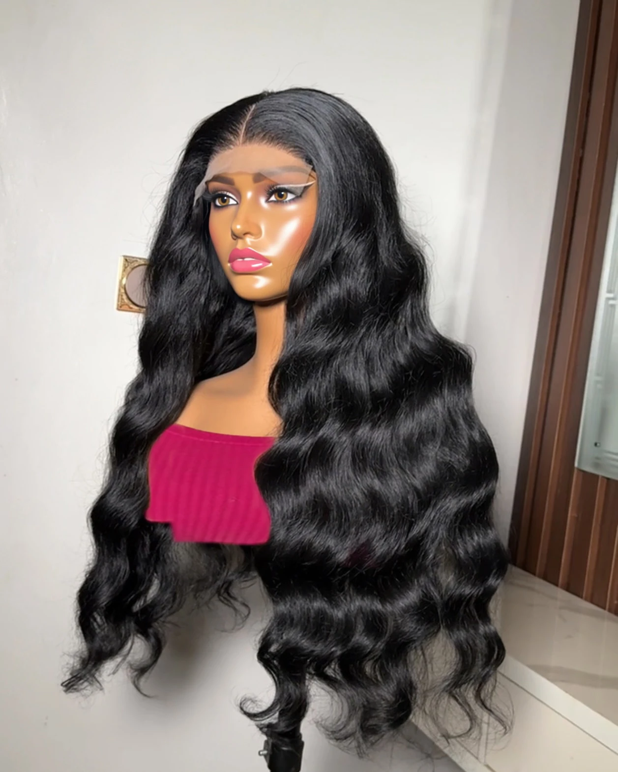 40 بوصة HD 13x6 الدانتيل الباروكات الأمامية شعر الإنسان البرازيلي الجسم موجة شفافة الدانتيل الجبهة 5x5 إغلاق غلويليس موجة المياه الطبيعية