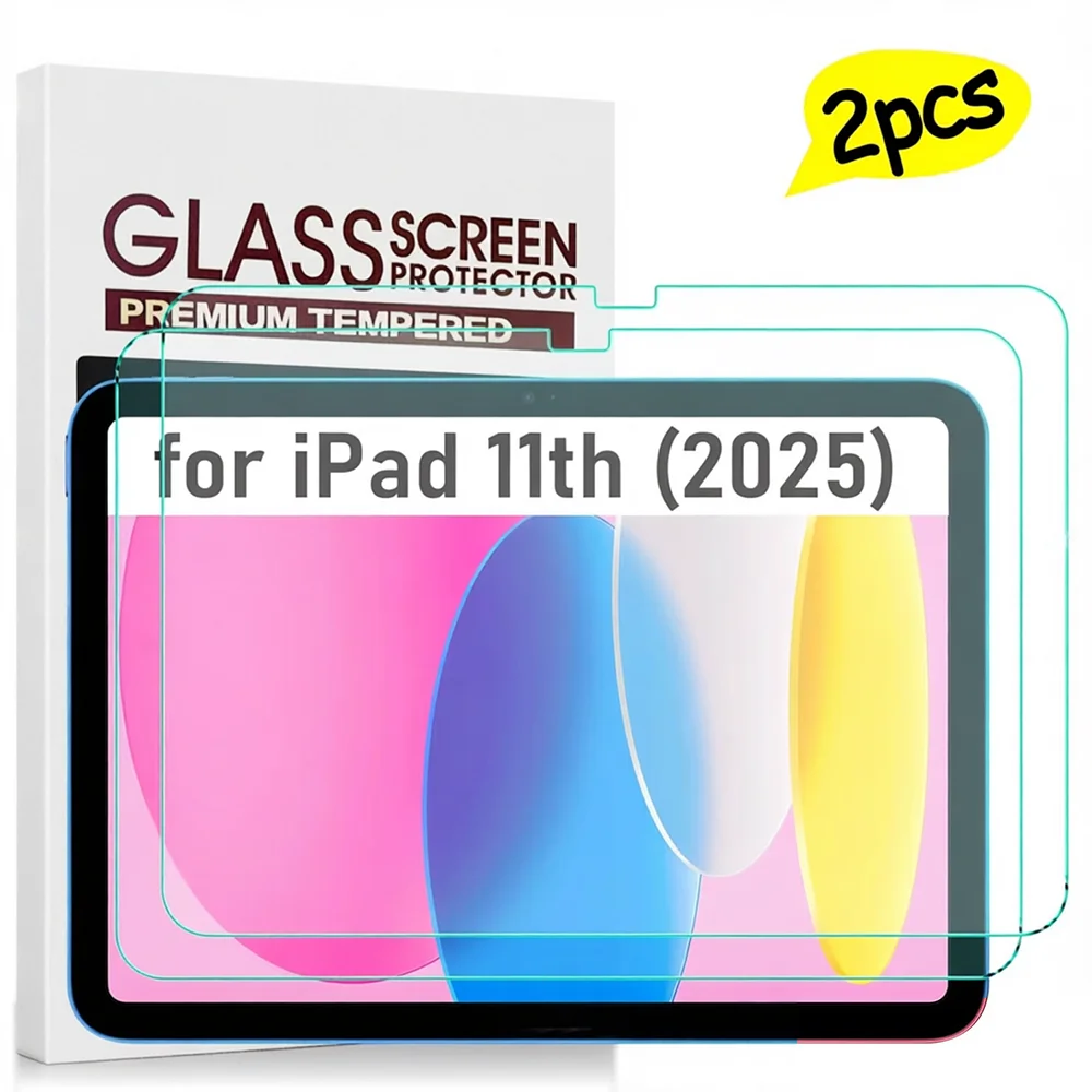 2Pcs For iPad 11/10th Generation Tempered Glass For 2025 iPad 11 inch (A16)/10th Generation Anti-Scratch Screen Protector
