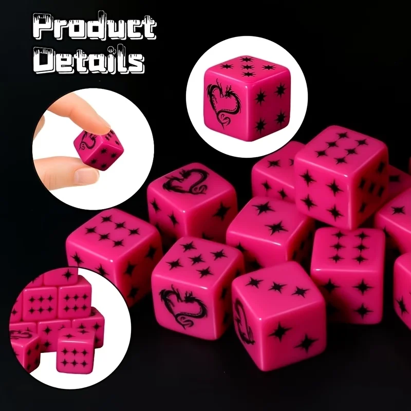 3Pcs Red Dragon D6 Dice Set RPG Dice for Board Games Role Playing Dungeons and Dragons Tabletop Party Supplies
