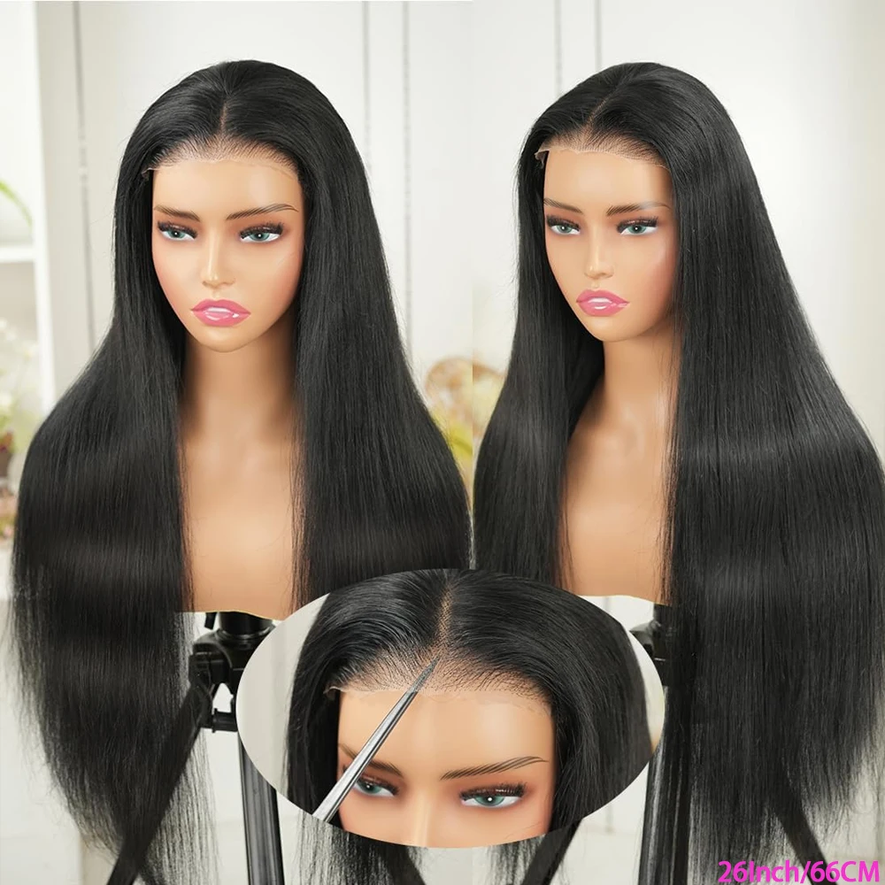 40 42 Inch Bone Straight Human Hair Wigs 13x4 13x6 HD Lace Frontal Wigs Glueless 5x5 Closure 3 Seconds To Wear For Beginners image 2