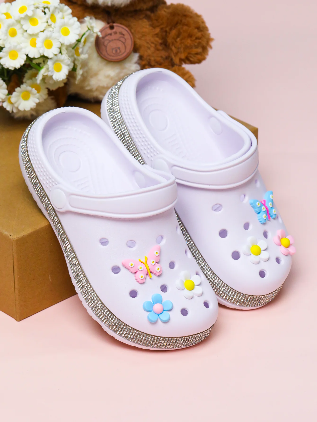 Kinderschuhe für den Garten, leichte EVA-Kinderschuhe und -Pantoffeln, rutschfeste Sandalen, atmungsaktive Slipper für drinnen und draußen K55 – Detail 2