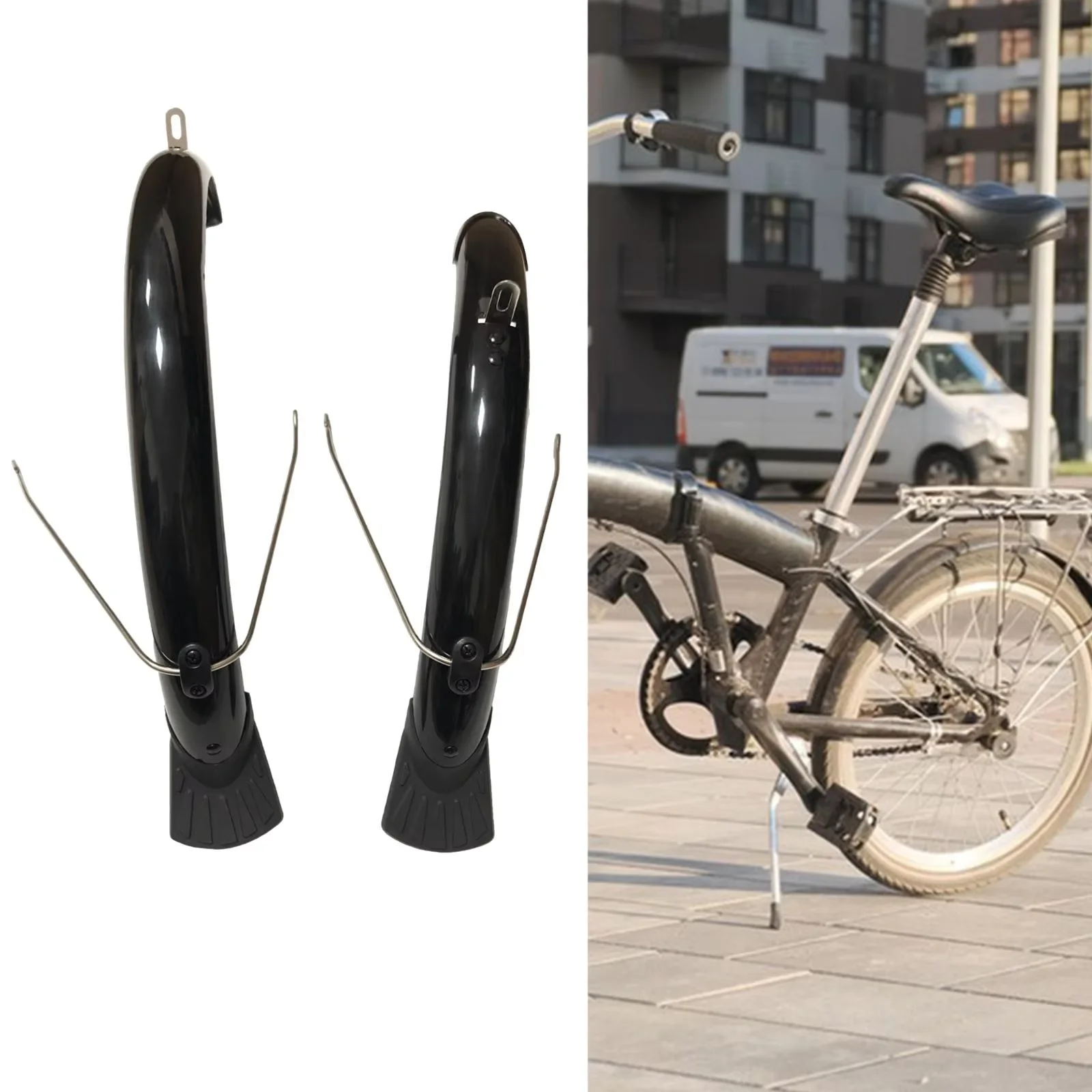 Folding Bikes 20 inch Practical Lightweight Wheel Protection Mudflaps Bicycle Front Rear Sturdy Mudguards Replacement