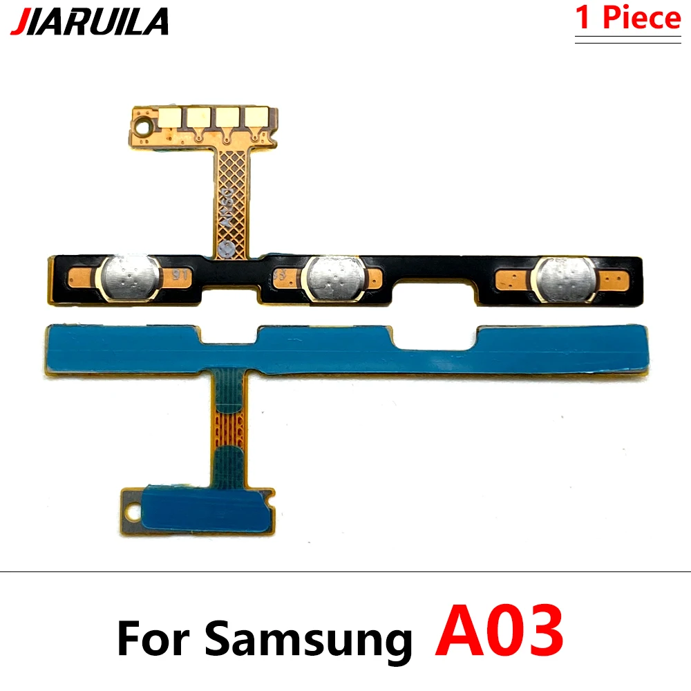 10Pcs, Power on off Volume Key Button Flex Cable For Samsung A02S A22 A32 A52 A72 A03s A03 Core A04 A04s A13 A33 A53 A73 5G 4G