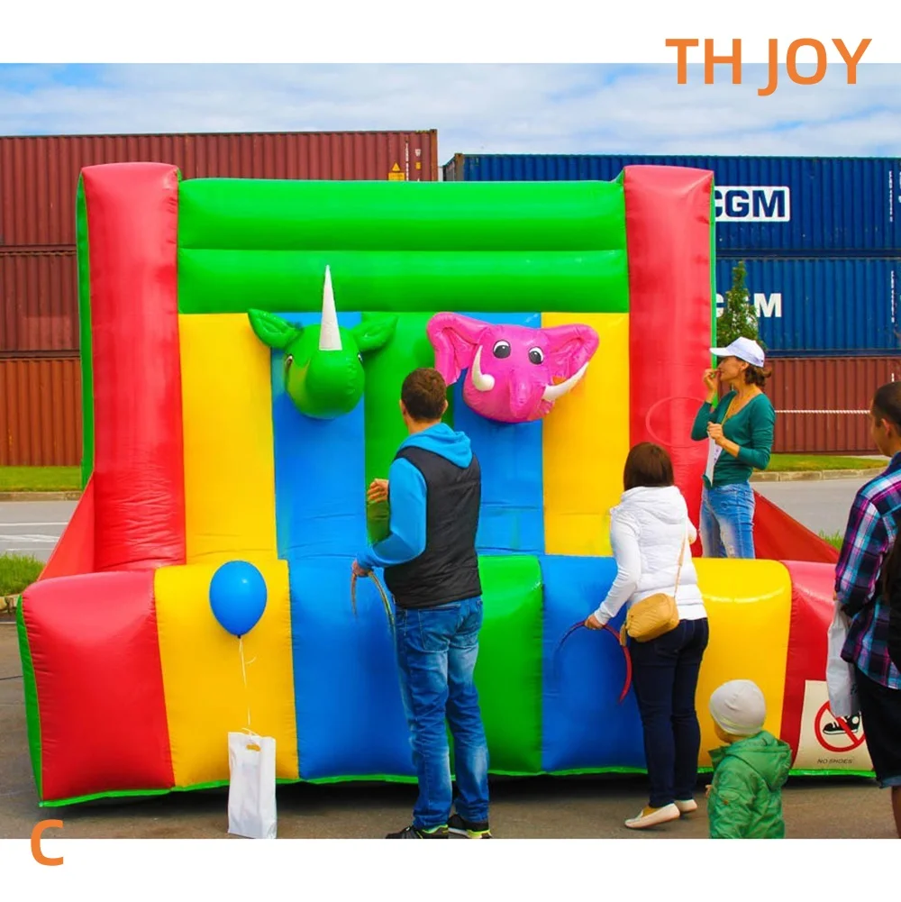 snel luchtschip tot deur, groot opblaasbaar ringwurfspel voor buiten, carnavalsspel, opblaasbare ringwerp dartspellen voor feestjes