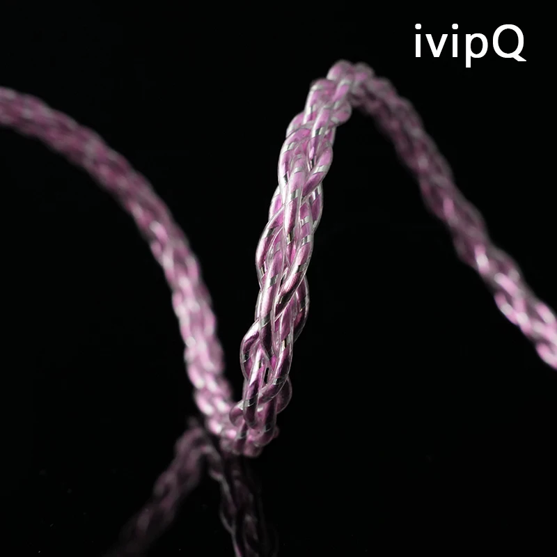 IvipQ Heartbeat Frequency Kabel Hochreines Einkristall-Silber+Kupferlegierung+Silberfolie 4,4mm 2Pin MMCX IE900 Audio IEM Kabel – Detail 3