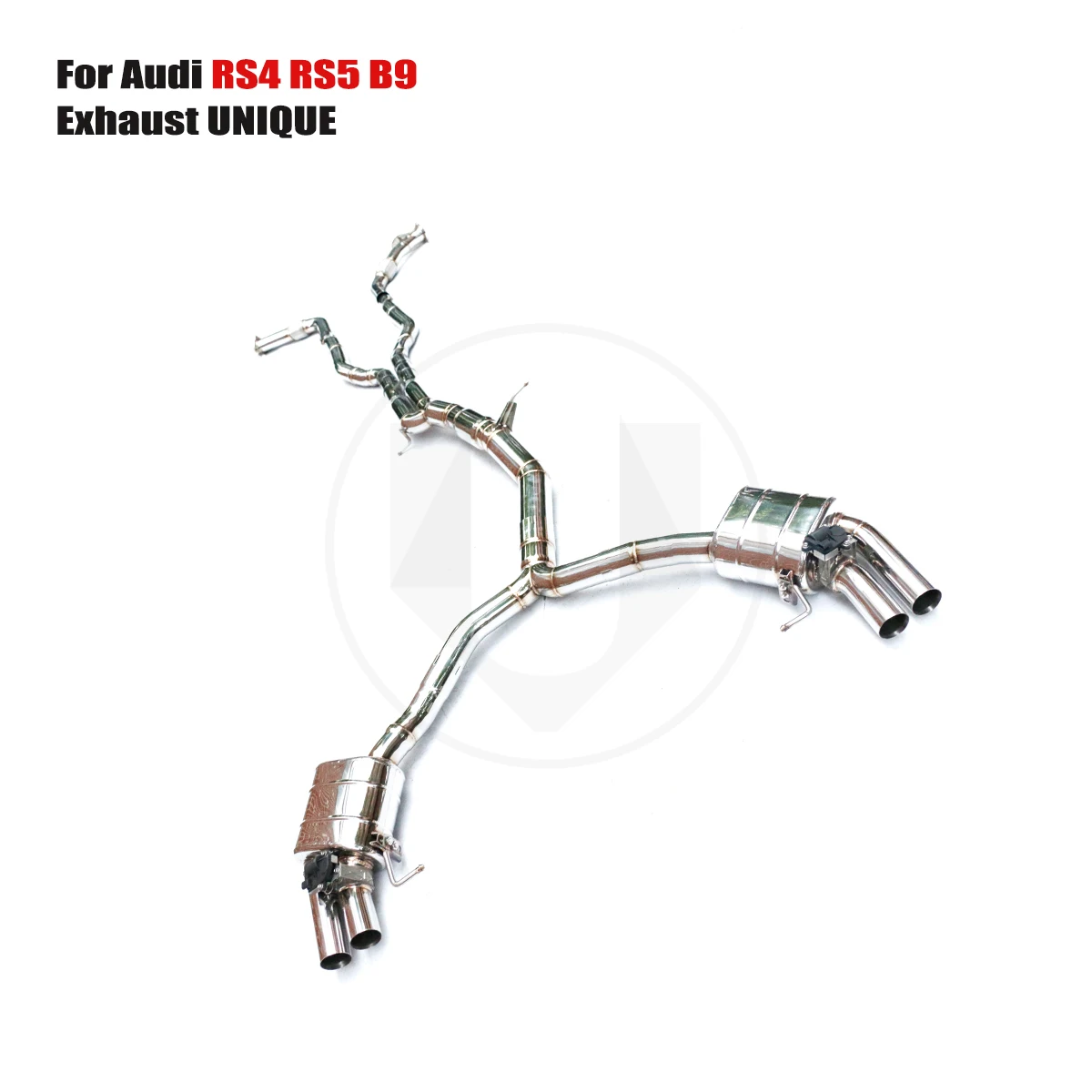 UNIQUE For 2019+ Audi RS4 RS5 B9 2.9T performance valve exhaust system ss304 exhaust muffler