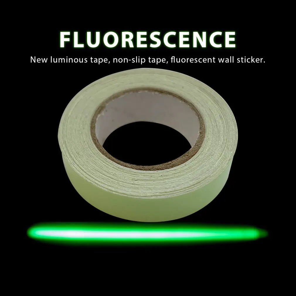 Luminous Tape 1.5cm*1m 12MM Self-Adhesive Tape Night Vision Glow In Dark Safety Warning Security Stage Home Decoration Tapes