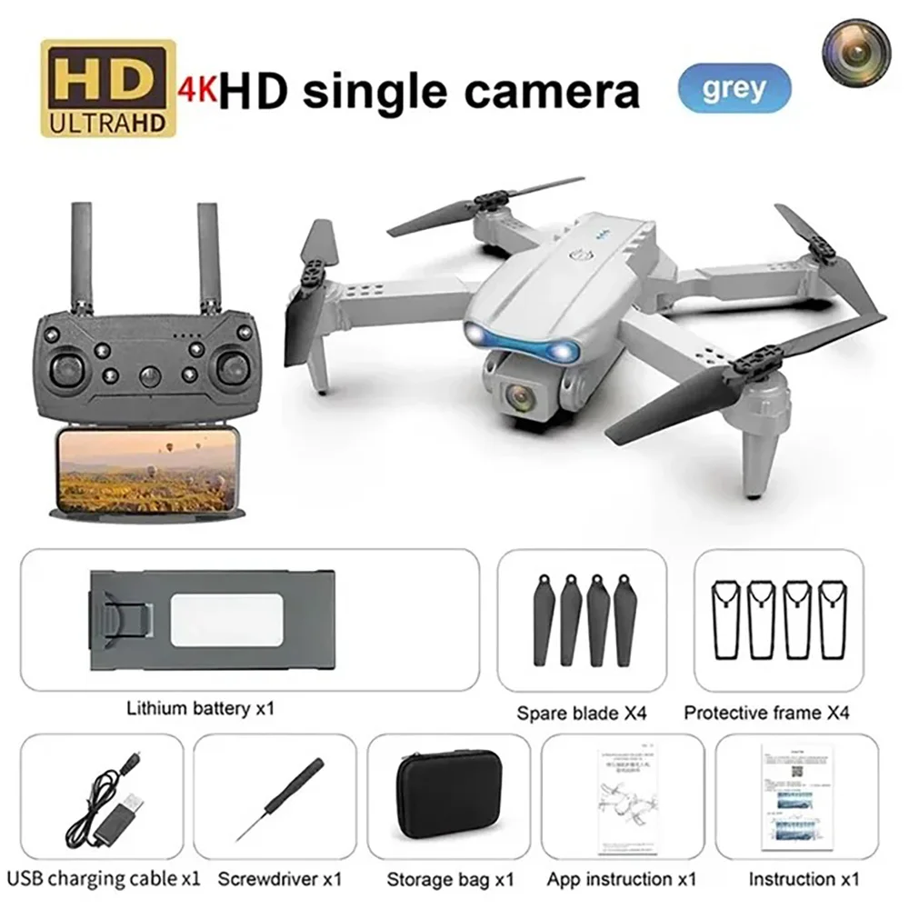 E99 8k 5G drone aerial photography double high profile brushless wide angle WiFi fpv folding airplane four axis professional remote control