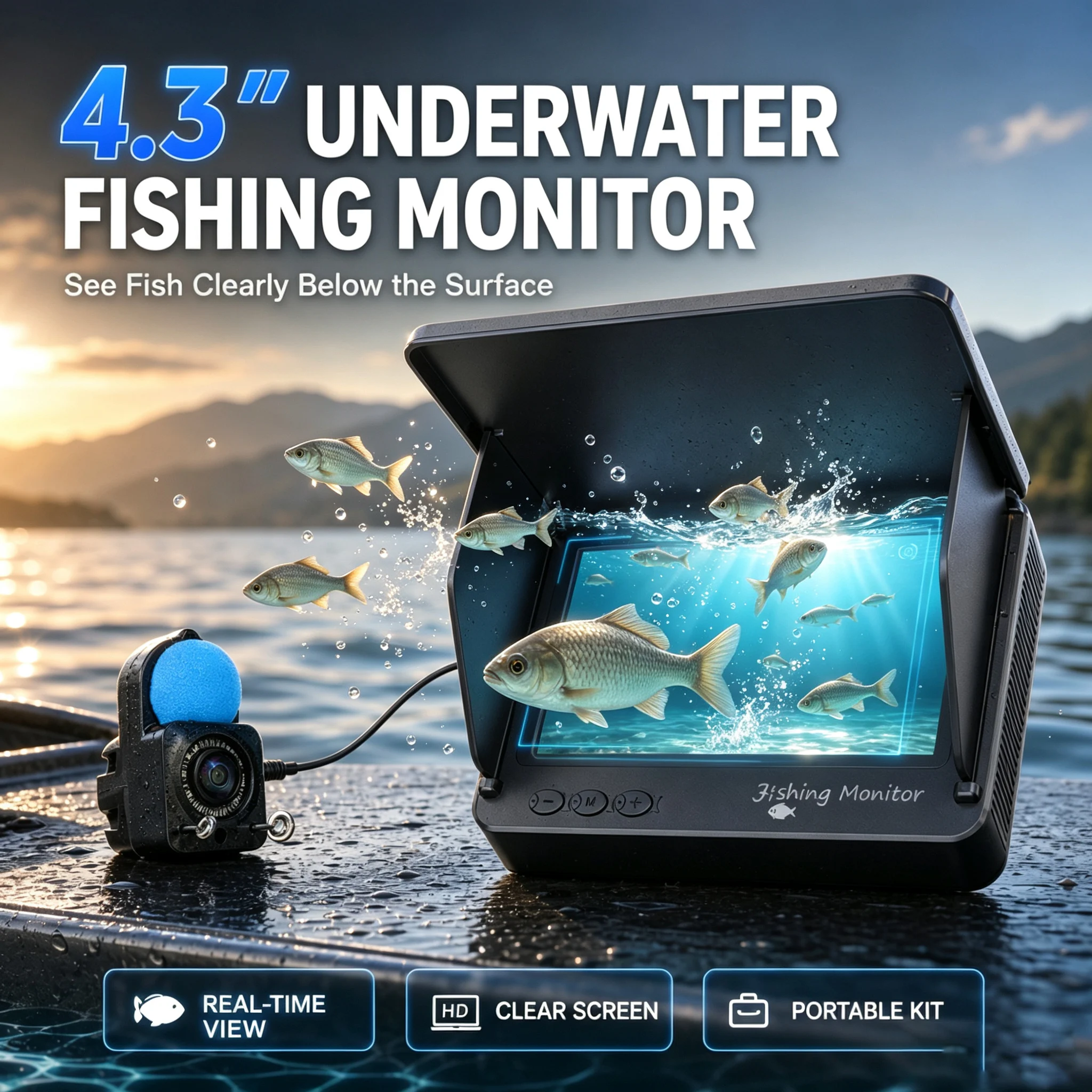 Underwater Fishing Camera with Night Vision and HD Monitor