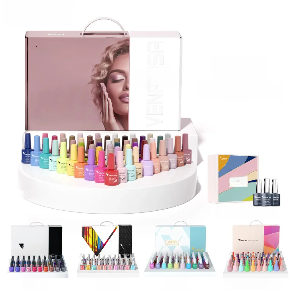 1Set VENALISA TPO GRATIS Hele Set Nagelgel Polish met Kleurendisplay Voor Nieuwe Leerling Nail Maincure Gel Vernis merk Koffer - afbeelding 2
