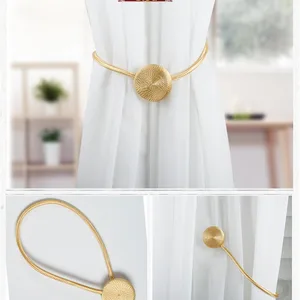 ستارة التعادل المغناطيس نمط بسيط مقطع حديث من قبل الستائر خيمة العلاقات الظهر نسج حبل التعليق لحامل ستارة النافذة أفضل 10 بيع سحب الستار - No7