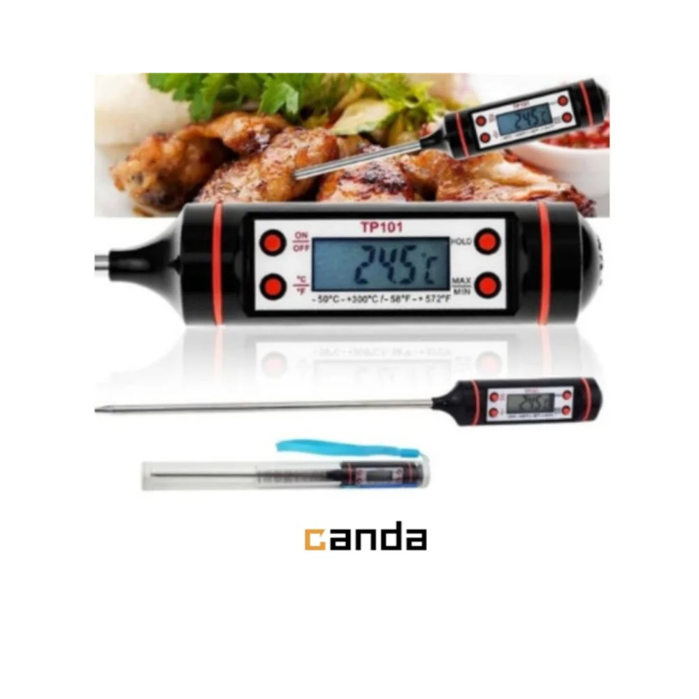 Digital Meat Food Thermometer Barbecue LCD Meal Kitchen Battery Gift With Immersion Cake Candy Fry Grill Home Baking Indicator Oven Milk Fat Liquid Temperature Sensor Meter High Quality Easy Operation Detailed