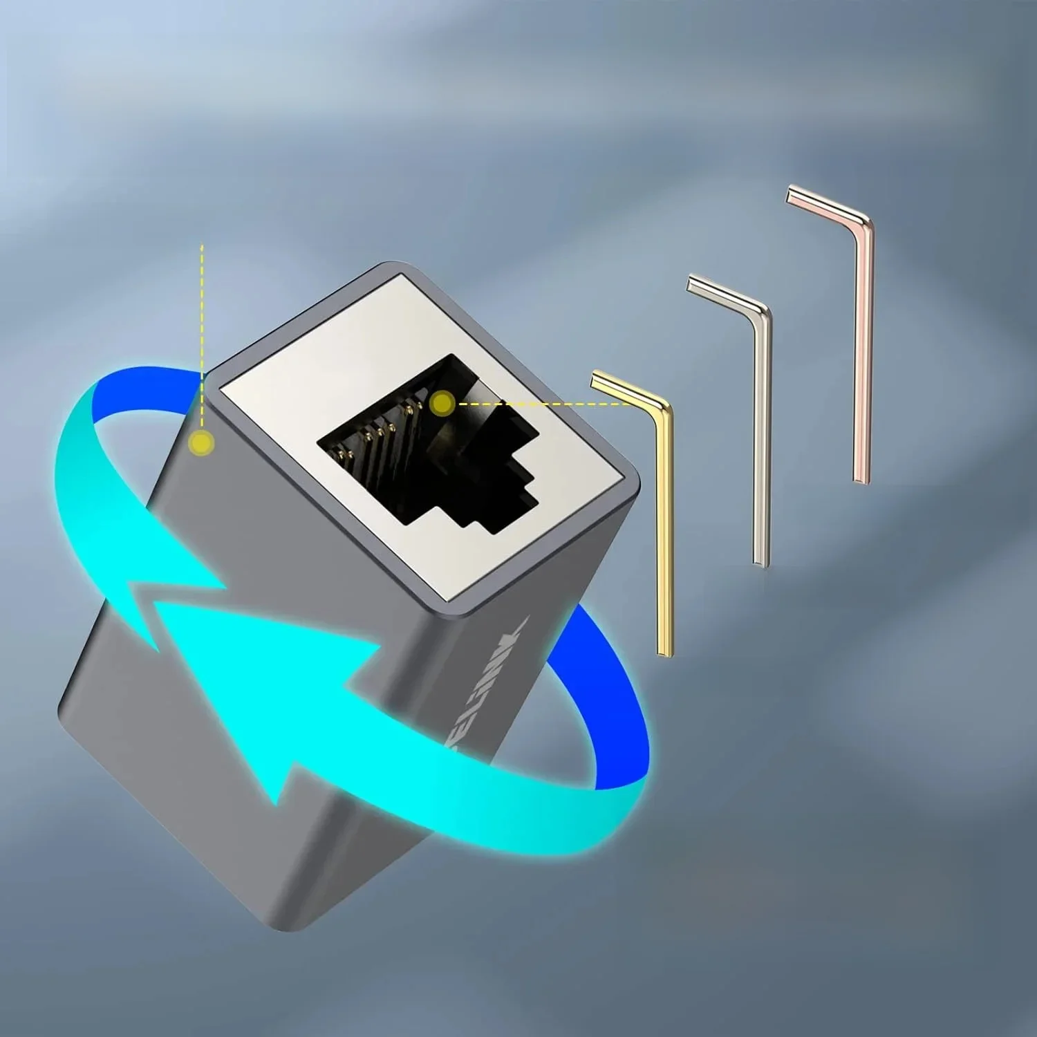 Przedłużacz kabla Ethernet, złącze RJ45 Cat 5 Cat 6 Cat6a Cat 7 Cat 8, złącze przedłużające - złącze Ethernet żeńskie-żeńskie — 2