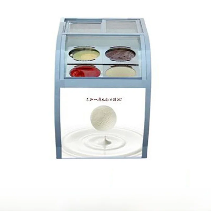 Commercial  150W display cabinet glass food Freezer manual popsicle showcase  ice cream display cabinet