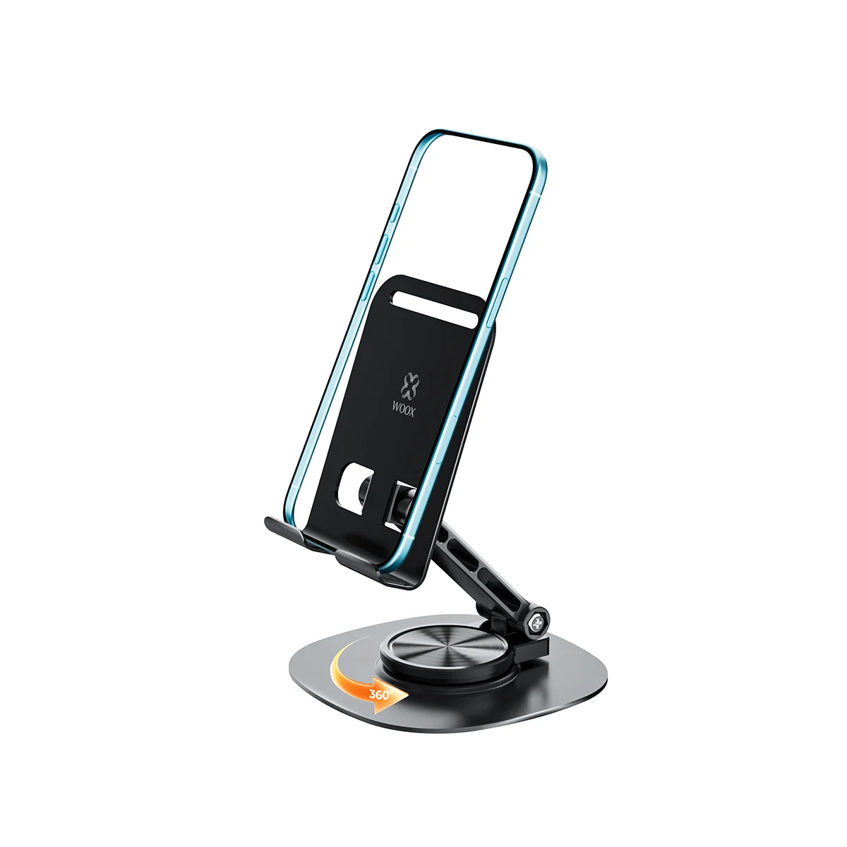 Woox Soporte para Celular, Soporte Ajustable Celular Mesa Universal Multiángulo Soporte Ajustable, Soporte Base Celular