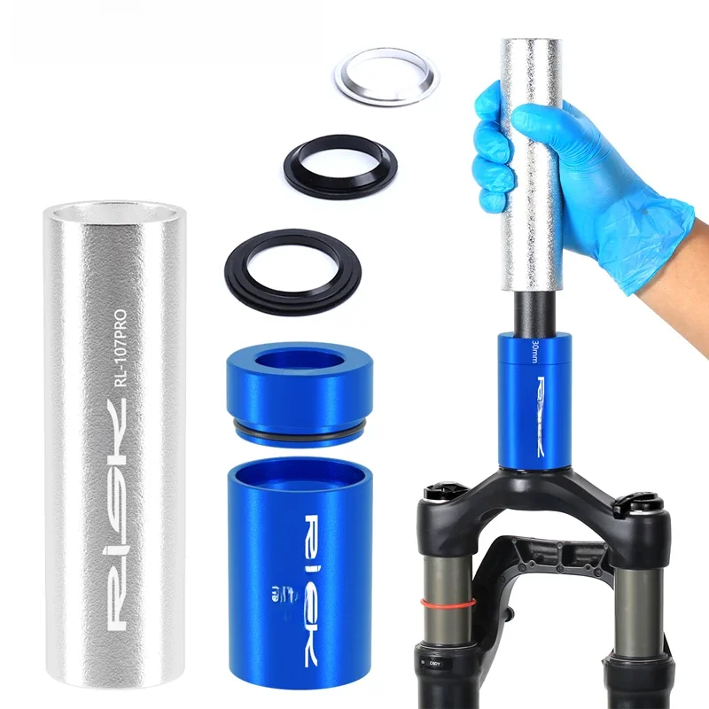 AliExpress RISK 1Set Bicycle Front Fork Crown Installation Tool Bike Headset Race Tool Anti- Slip Setting System Extension for 28.6mm 1.5 1.25 F
