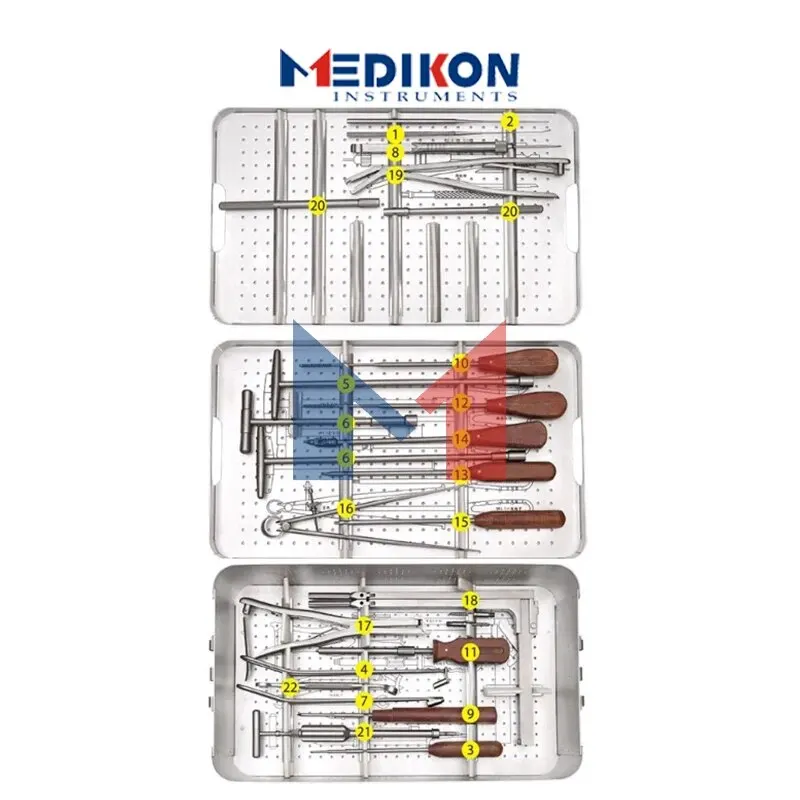 New German Anterior Thoracic and Anterior Thoracolumbar Plate System instruments Set spinal spine orthopedic lumber surgical set