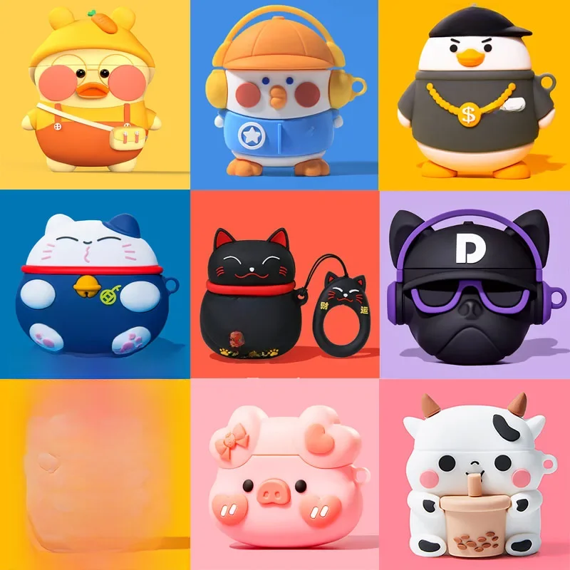 Joli chat chanceux pour Airpods Pro 2, étui pour écouteurs de Style japonais pour Apple Airpods 1 2 3, housse pour AirPods Pro 2