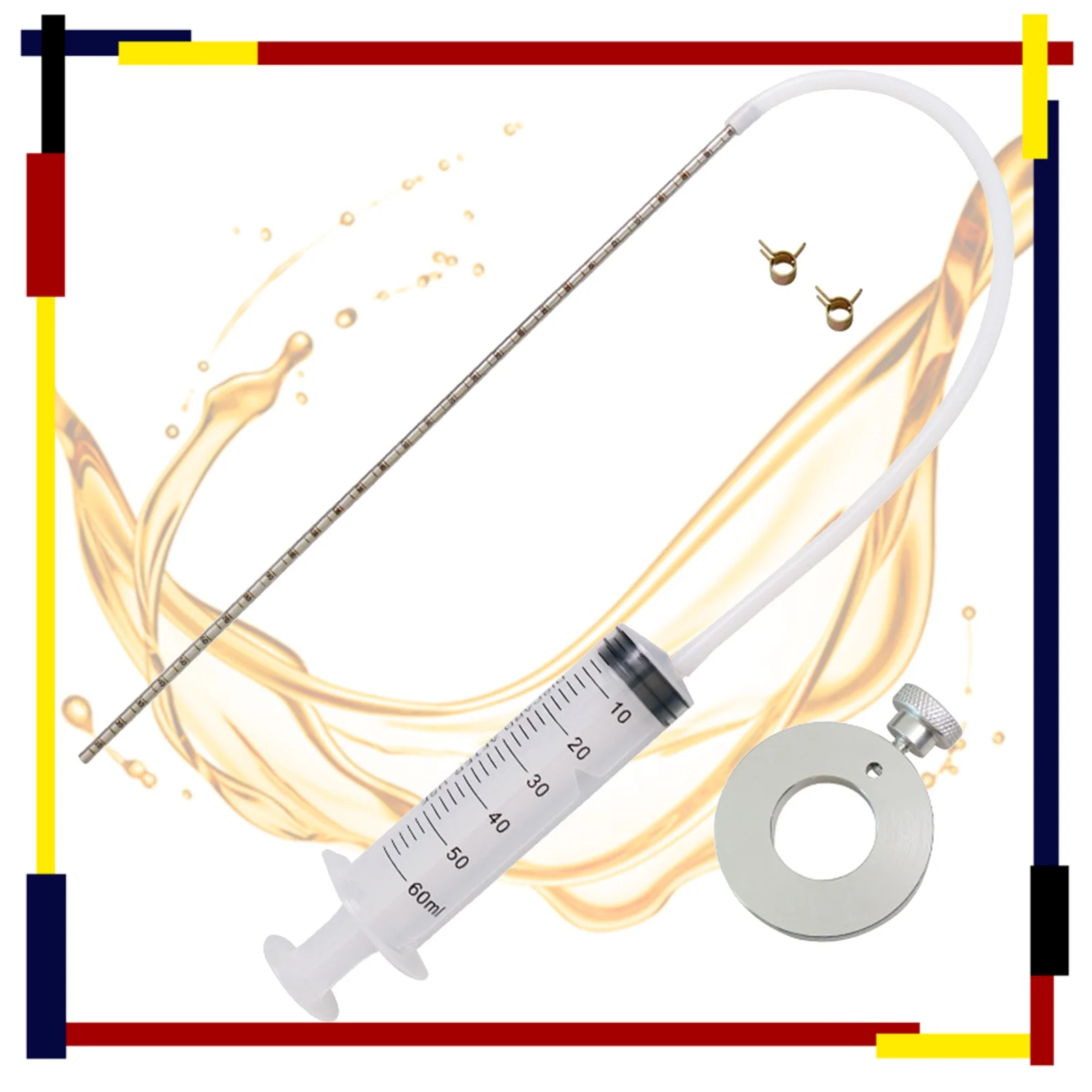 Motorcycle Fork Oil Level Tool Maintenance Lightweight Sturdy Shock Adjuster Gauge Suspension Level Tuning Syringe