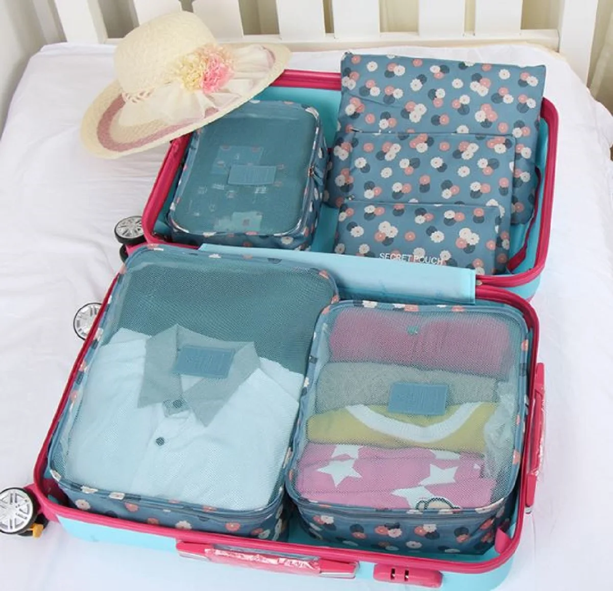 6 шт., сумка для подгузников для беременных, мужской и женский органайзер для путешествий, сумка для хранения багажа, набор водонепроницаемых упаковочных кубов, органайзер для сортировки одежды