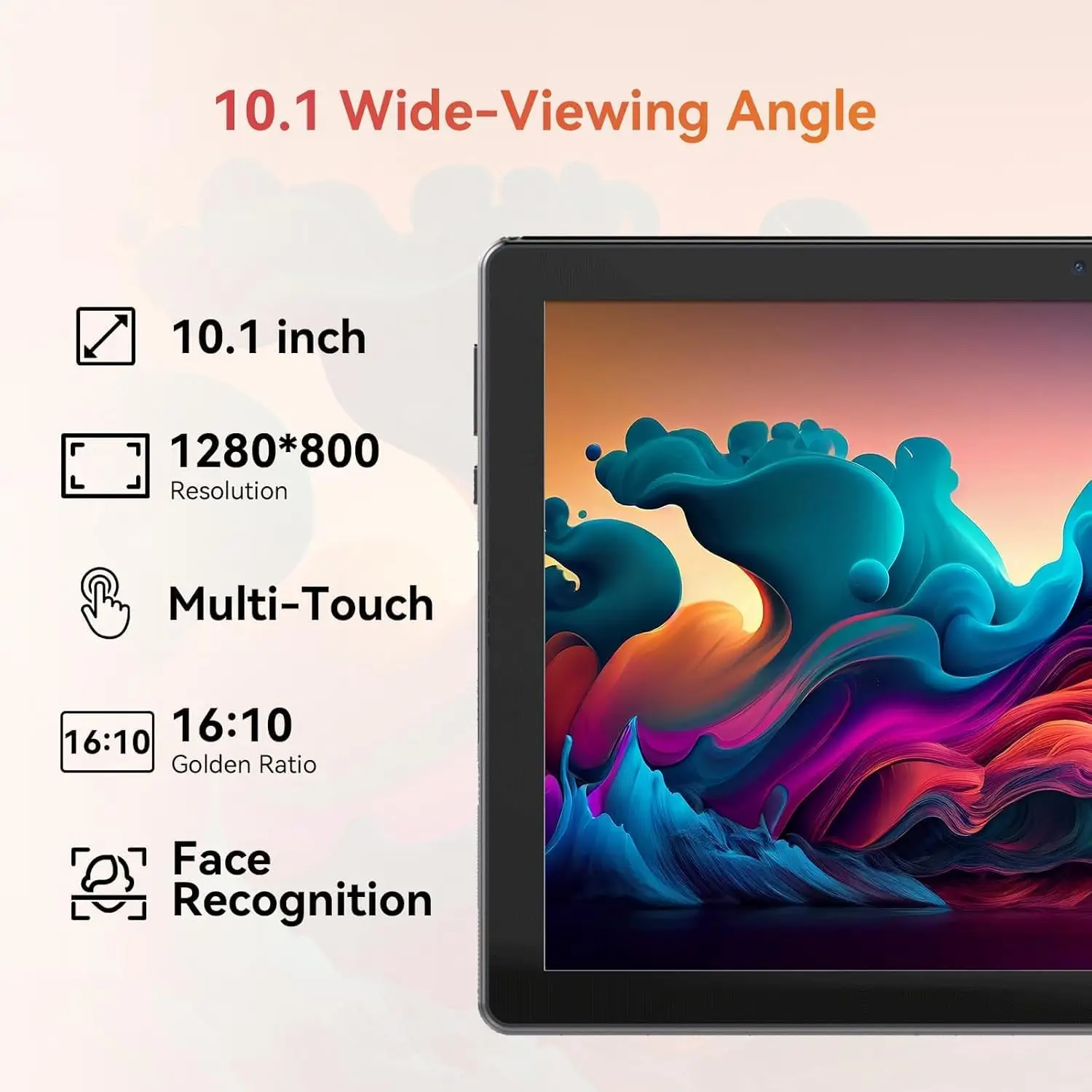 تابلت 10.1 بوصة يعمل بنظام أندرويد وذاكرة وصول عشوائي 8 جيجابايت وذاكرة قراءة فقط 64 جيجابايت معالج ثماني النواة عالي الدقة IPS شاشة لمس كاميرا مزدوجة بطارية 8 ساعات واي فاي 6 BT 5.0 PC PAD