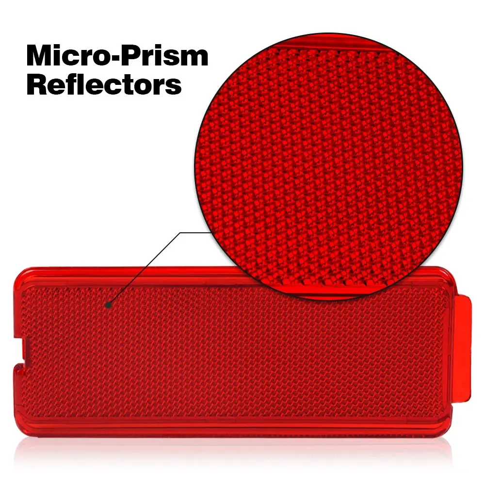 يصلح ل 99-07 فورد سوبر ديوتي F250-F450 2 قطعة الباب الأمامي أو الخلفي الأحمر لوحة عاكس الضوء #6