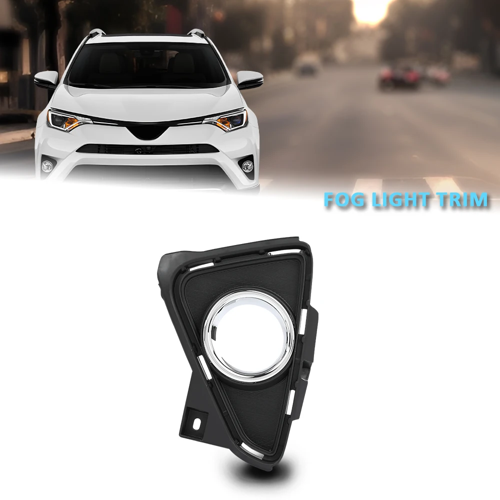 

Накладка противотуманных фар дальнего света, передняя левая сторона водителя, подходит для Rav4 16-18 520400R030 To1038192, текстурированный черный, прочный, прочный