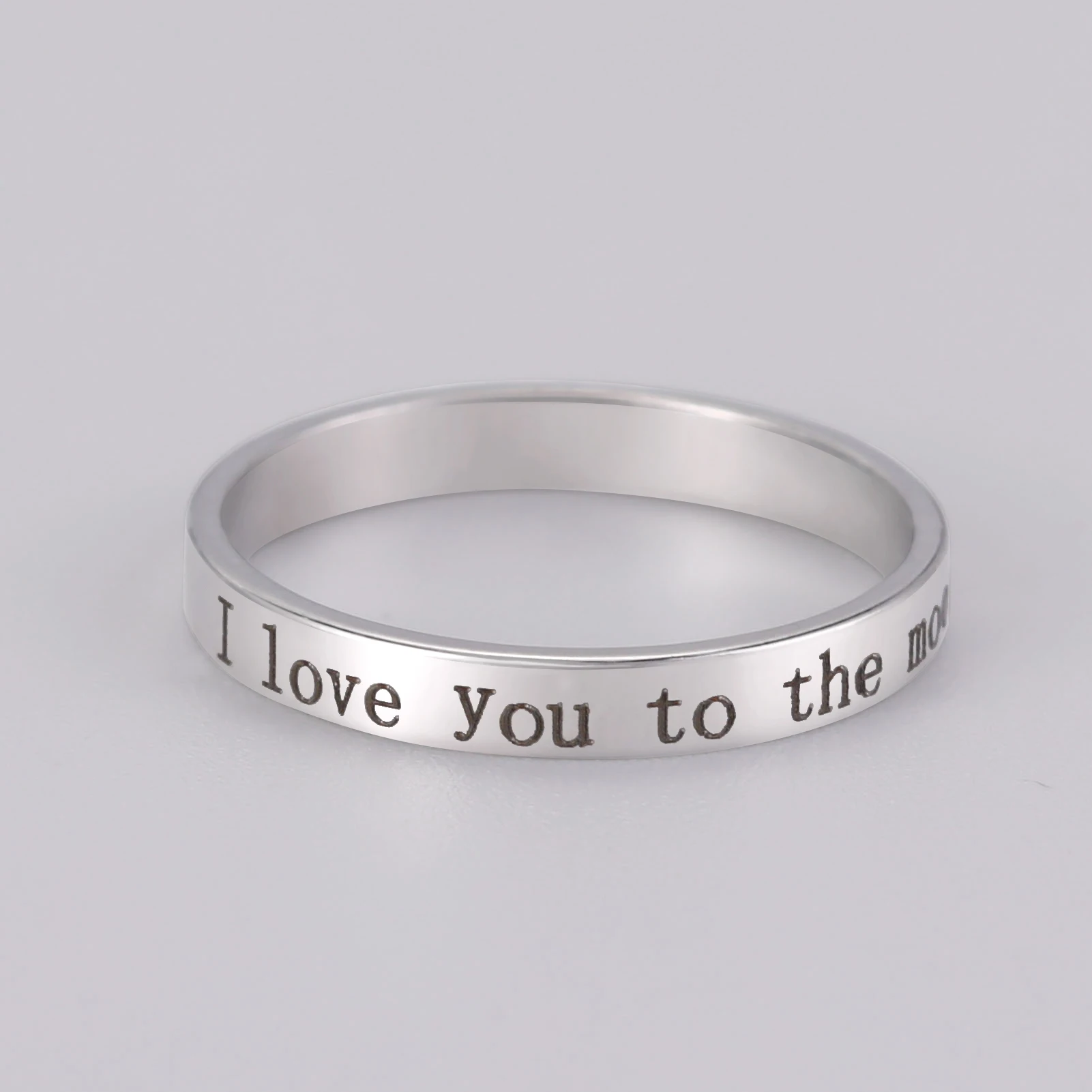 Cooltime Positive Words Inspirierender Ring für Damen und Herren, Edelstahl-Fingerringe, Modeschmuck, Freundschaft, Verlobungsgeschenk – Detail 10