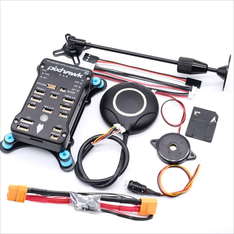 Pixhawk PX4 M9N GPS PIX 2.4.8 32-Bit-Flugsteuerung mit Autopilot-Sicherheitsschalter, Summer, PPM,