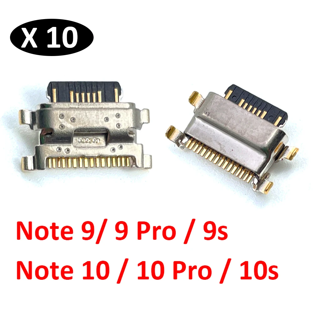 10Pcs USB Charging Port Connector Charge Jack Socket Plug Dock For Xiaomi Redmi Note 9 9s 10 10s Pro