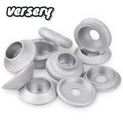 Versery 75mm Vacuum Brazed Diamond Hand Profile Wheel Bore 22mm Dry Or Wet Grinding Disc For Marble Granite Quartz Ceramic