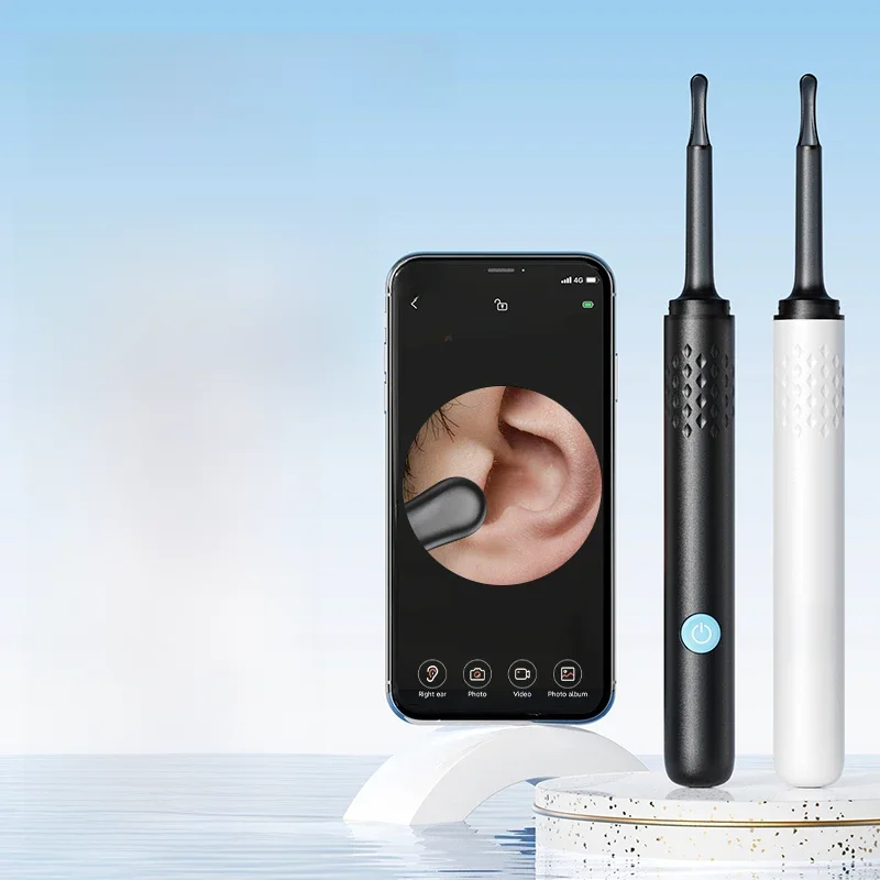 Caméra Otoscope pour nettoyeur d'oreille visuel WIFI, avec 6 lumières LED, Mini outil d'élimination du cérumen de 4.0mm, avec caméra, prise vidéo HD 500W