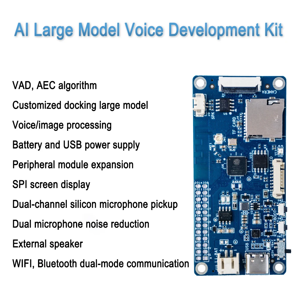 ESP32-AIVoice-Z01 AI Big Model Speech Development Kit Voice Assistant Chatbot, Multi-model, One-click Deployment, Low cost