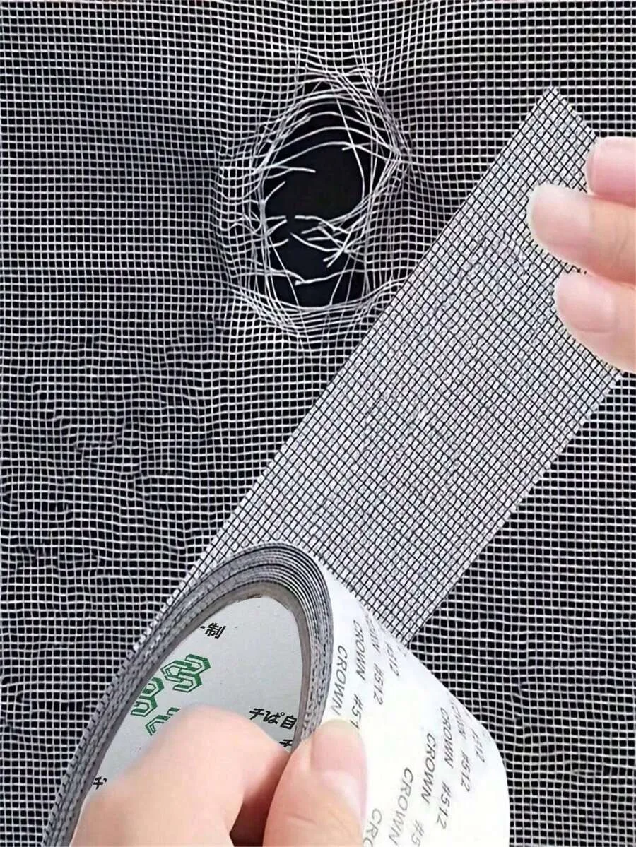 1 Roll Mosquito Net Repair Tape, Screen Repair Tape, Mesh Window Repair Sheets, Screen Window Repair Tape, Self-Adhesive Mesh