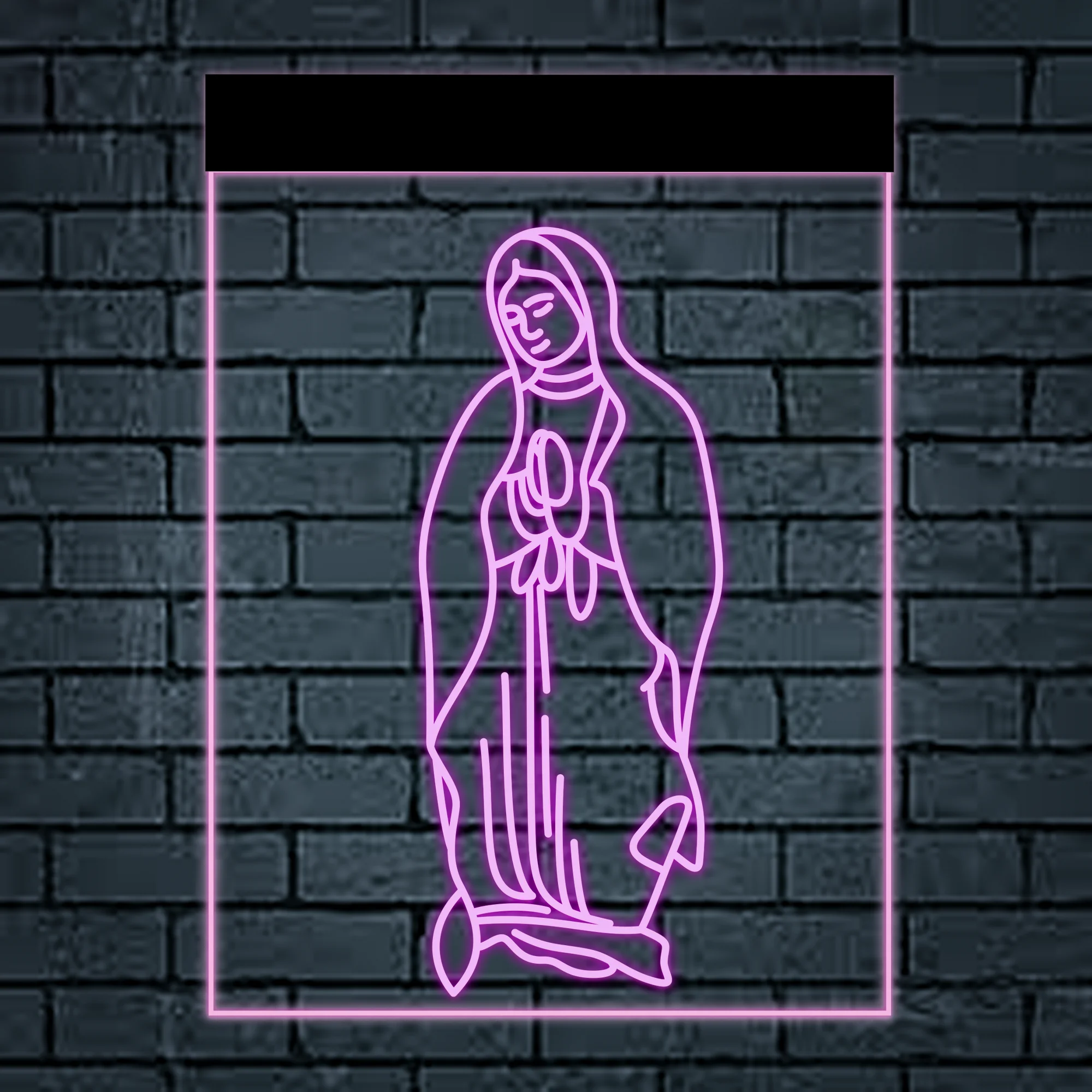 

Blessed Virgin Mary Madonna Dual Led Neon Lights Luminous Sign Wall Signs Home Wedding Mariage Decoration