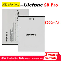 100% Original 3000mAh S8 Battery For Ulefone S8 / S8 Pro 5.3inch Phone MTK6737 MTK6580 Phone Batteries With Tracking Number