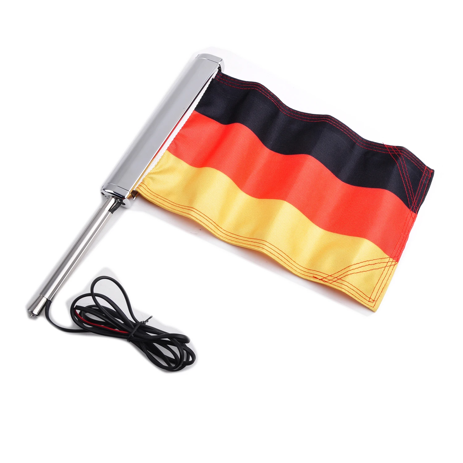 Motocicleta Flagpole Decoração LED Kit, Bagagem de Passageiros Gadgets, German Tour Group, Asa Dourada, GL1800, Decoração