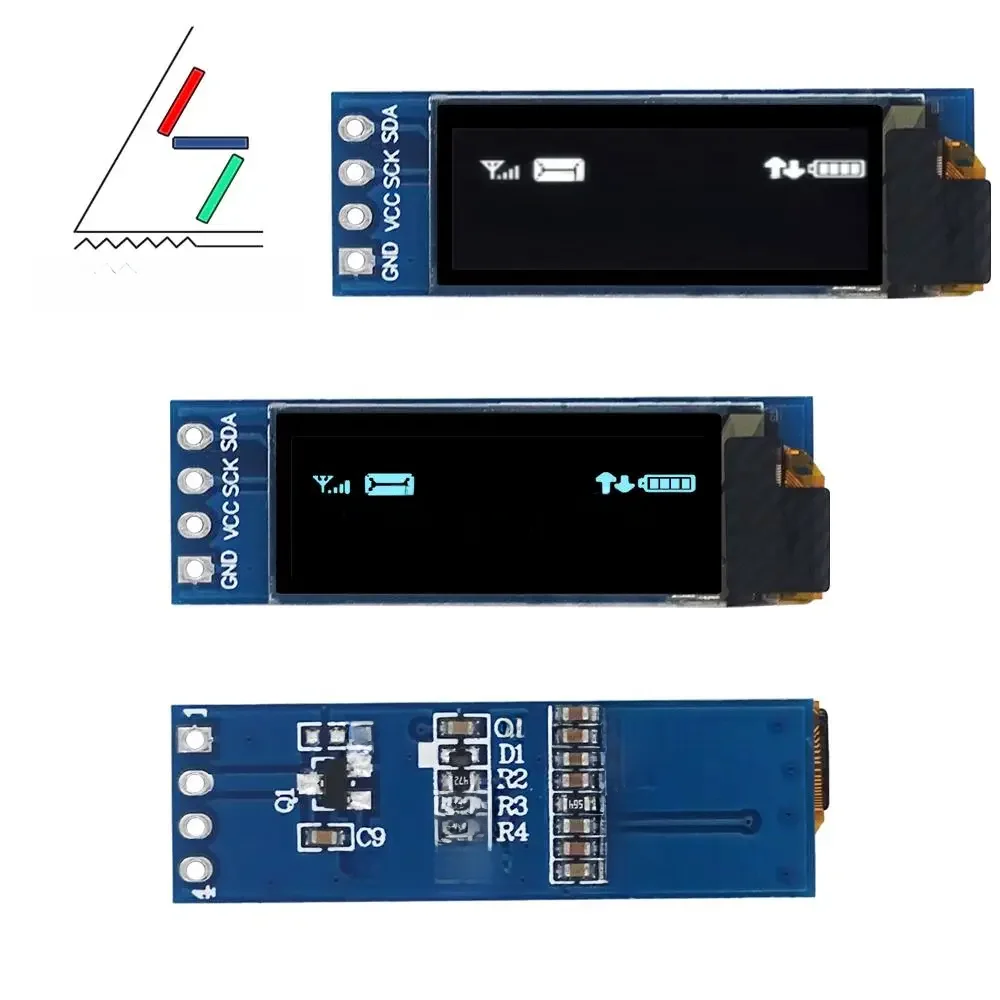 Module OLED 0.91 pouces, 0.91 pouces, blanc/bleu, 128x32, Module d'affichage LCD LED, IIC, communiquer pour Ardunio